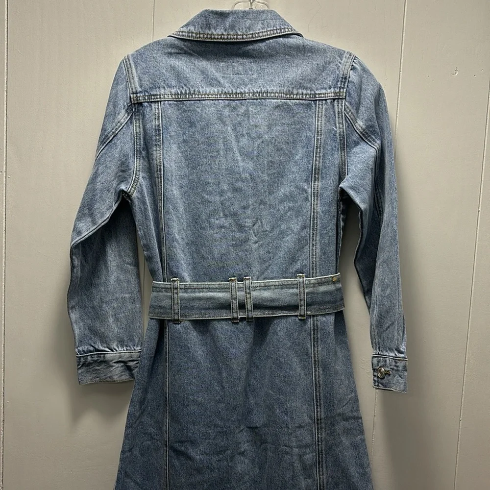 Smoke & Mirrors Los Angeles Denim Jean Maxi Dress Size Small - Picture 7 of 11